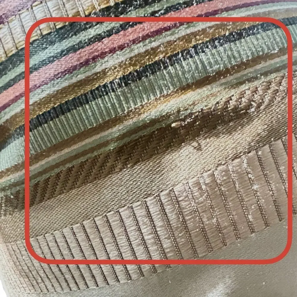 Croscill King Pillow Shams Green Gold Cinnamon Damask Rope Border Carrington